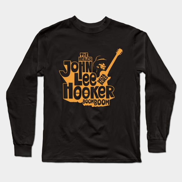 John Lee Hooker 'The Healer' Shirt - Delta Blues Collection Long Sleeve T-Shirt by Boogosh